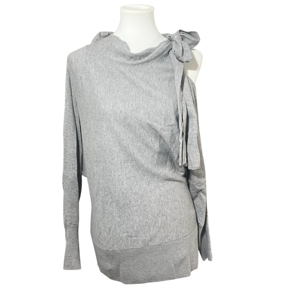Club Monaco Cashmere/Wool blend Gray Sweater with Bow Detail Size Small